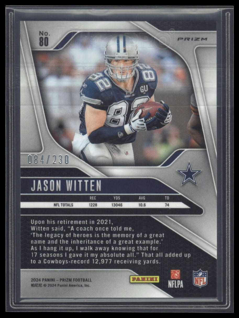 2024 Panini Prizm #80 Jason Witten Orange #/249