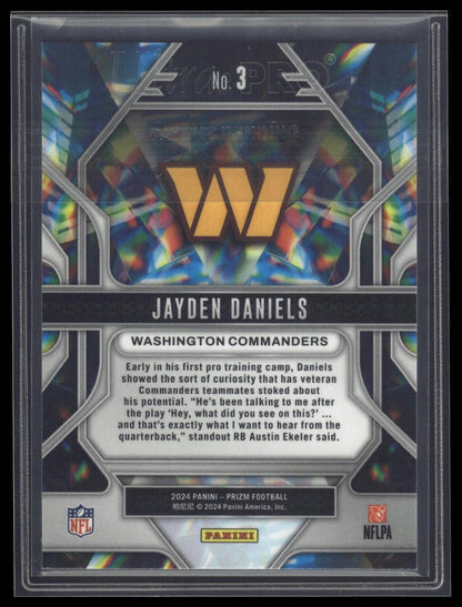 2024 Panini Prizm #3 Jayden Daniels Prizmatic