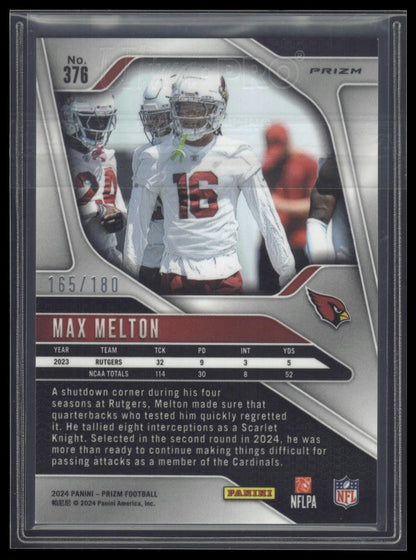 2024 Panini Prizm #376 Max Melton Purple #/125