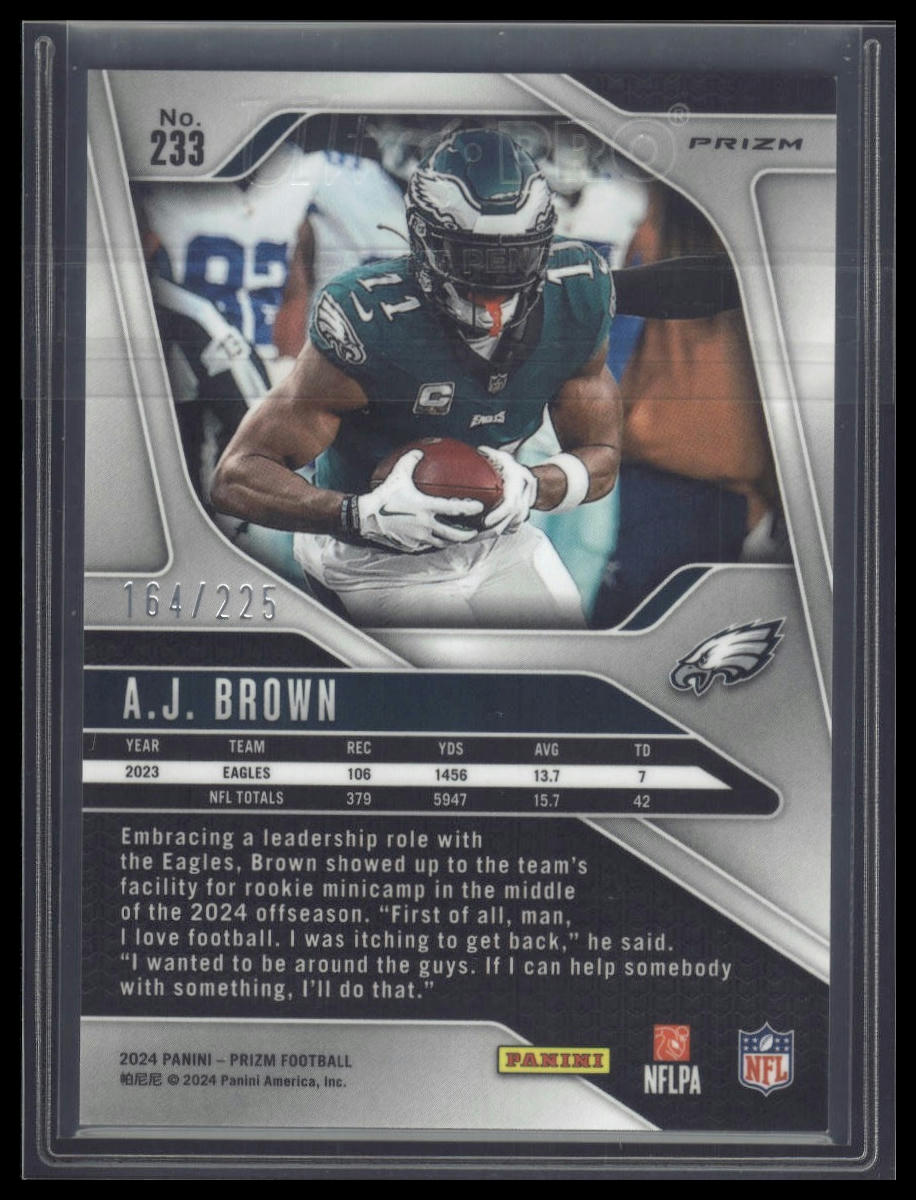 2024 Panini Prizm #233 A.J. Brown Purple Ice #/225