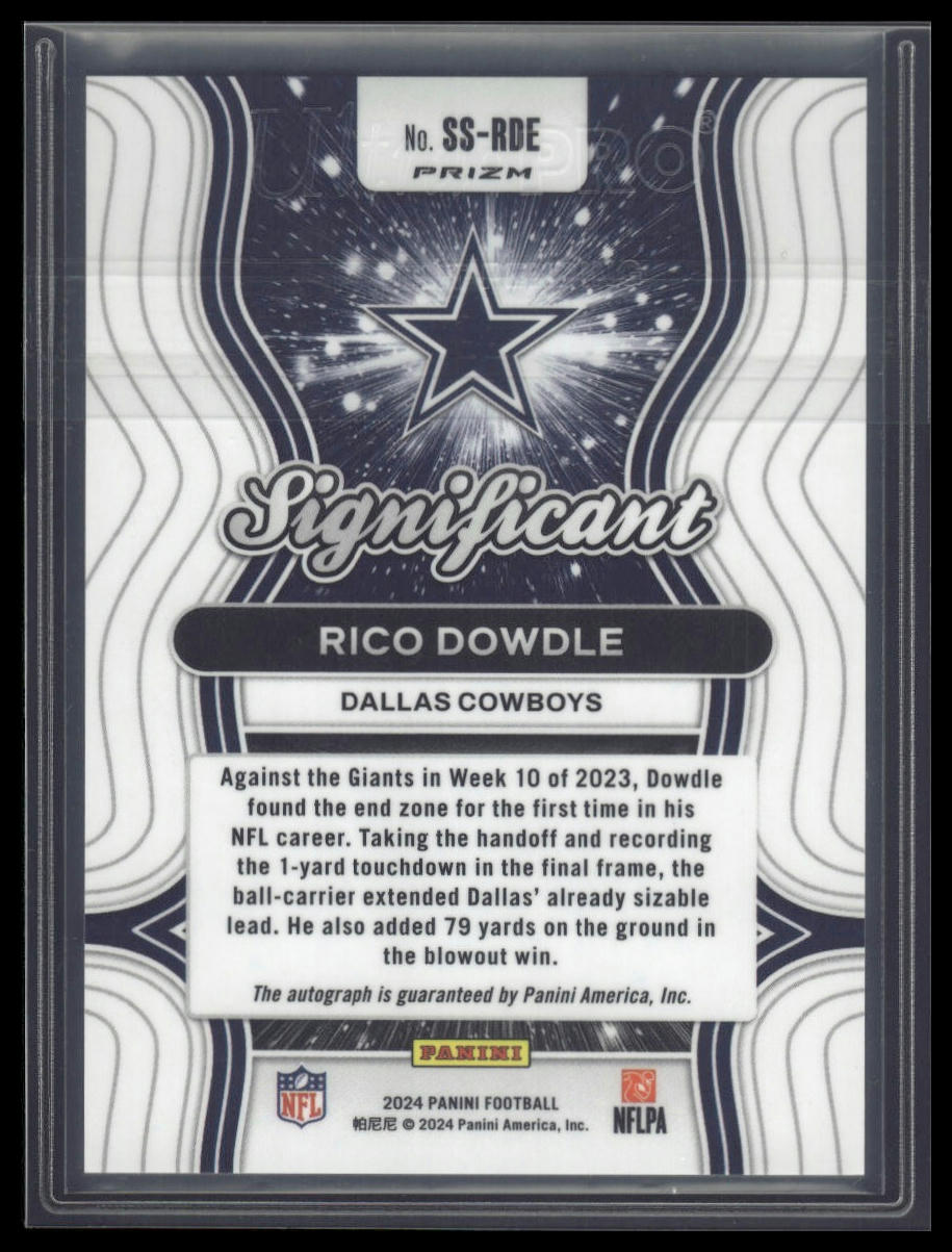 2024 Panini Prizm #SS-RDE Rico Dowdle Significant Signatures