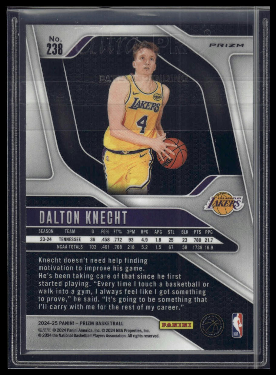 2024-25 Panini Prizm #238 Dalton Knecht Prizms Green