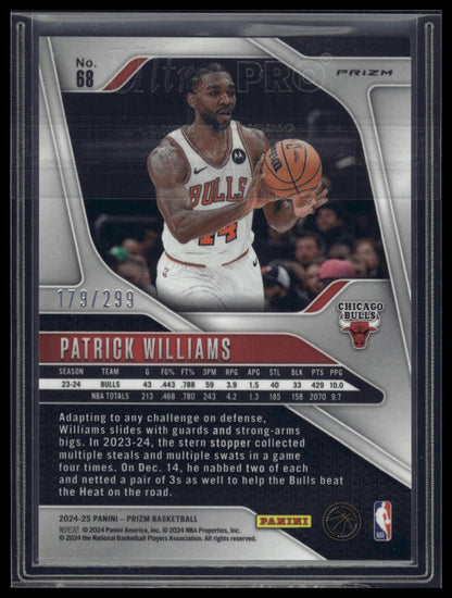 2024-25 Panini Prizm #68 Patrick Williams Prizms Red #/299