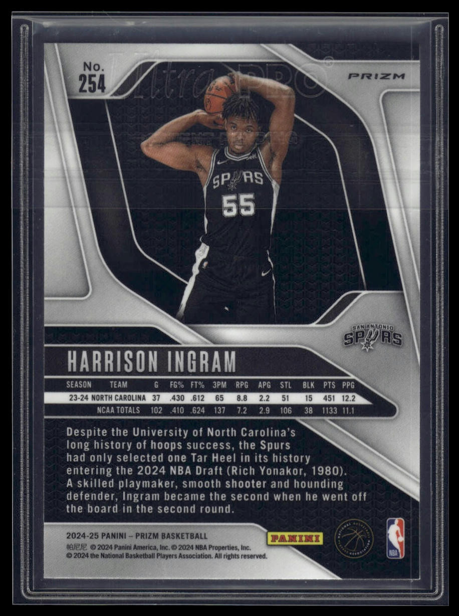 2024-25 Panini Prizm #254 Harrison Ingram Prizms Ruby Wave