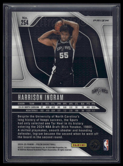 2024-25 Panini Prizm #254 Harrison Ingram Prizms Ruby Wave