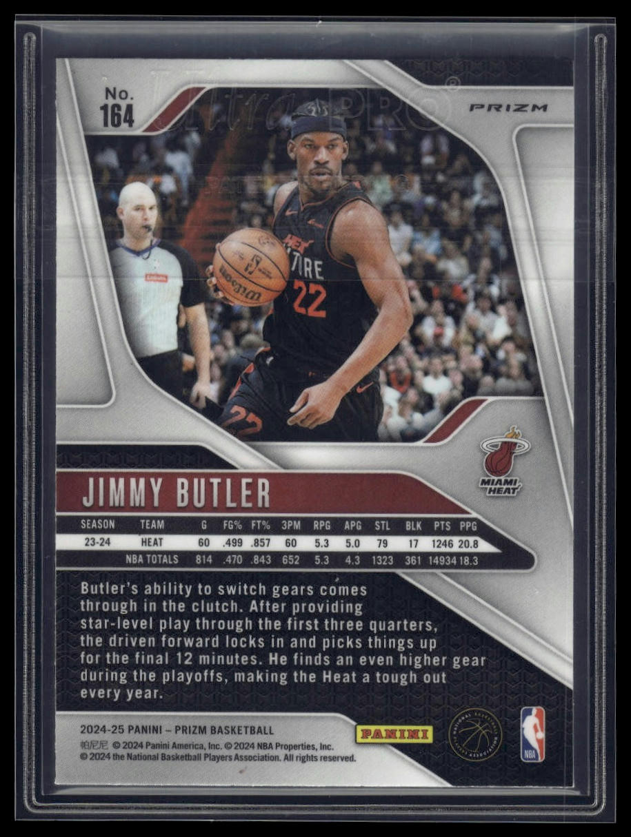 2024-25 Panini Prizm #164 Jimmy Butler Prizms Ruby Wave