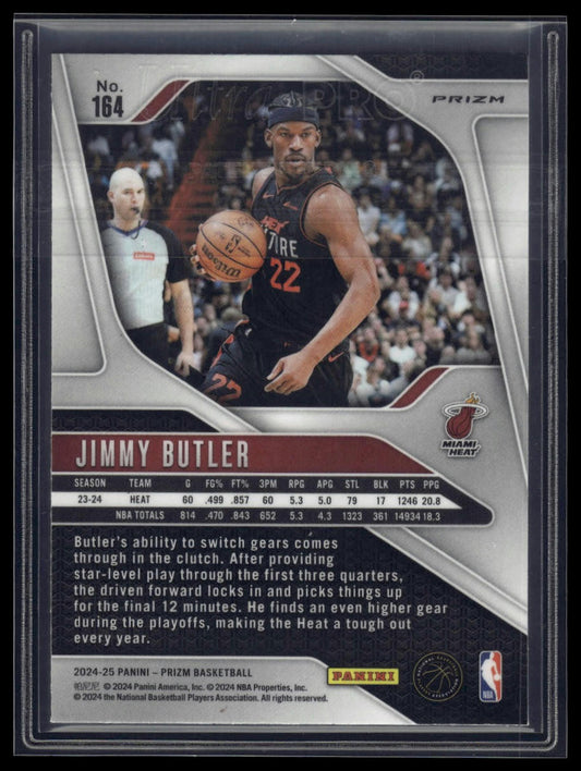 2024-25 Panini Prizm #164 Jimmy Butler Prizms Ruby Wave