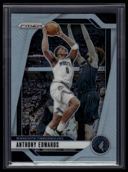 2024-25 Panini Prizm #100 Anthony Edwards Prizms Silver