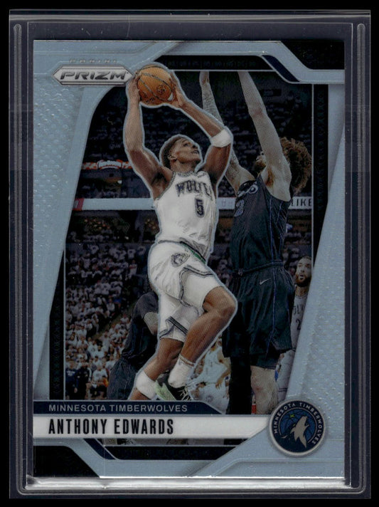 2024-25 Panini Prizm #100 Anthony Edwards Prizms Silver