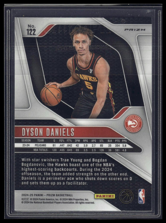 2024-25 Panini Prizm #122 Dyson Daniels Prizms Silver