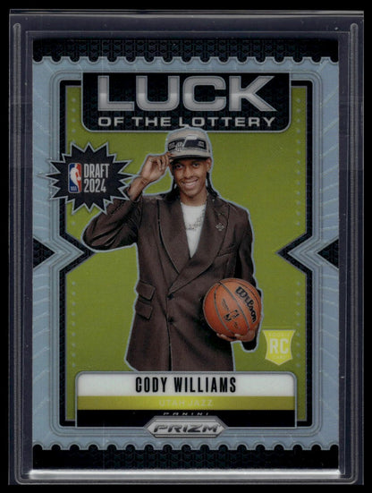 2024-25 Panini Prizm #7 Cody Williams Luck of the Lottery Prizms Silver