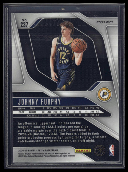2024-25 Panini Prizm #237 Johnny Furphy Prizms Silver