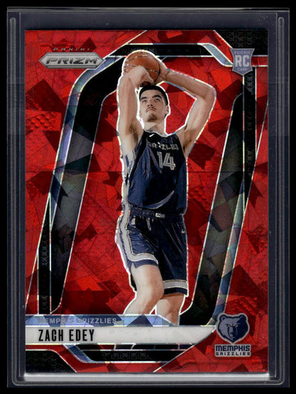 2024-25 Panini Prizm #249 Zach Edey Prizms Red Ice
