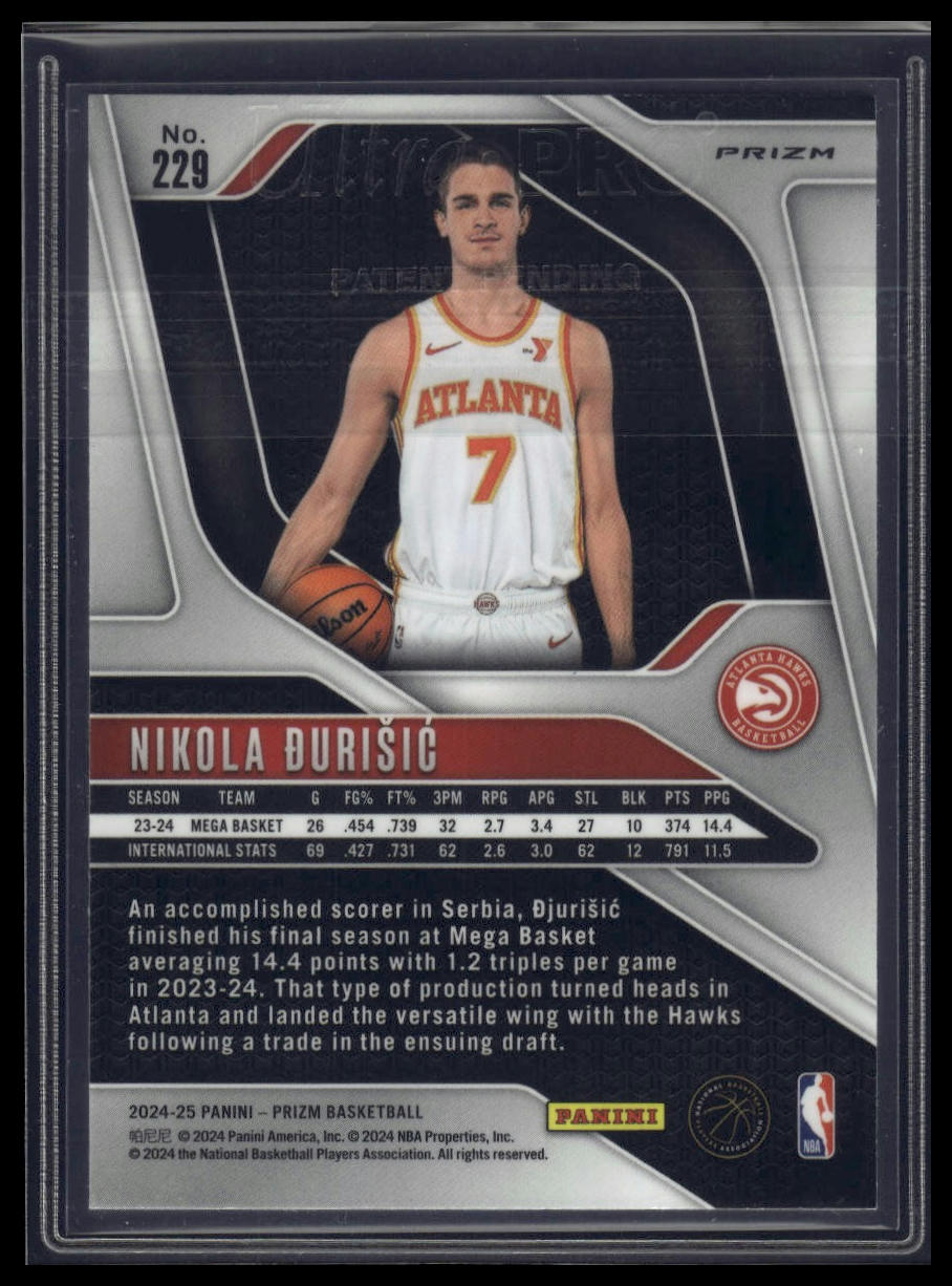 2024-25 Panini Prizm #229 Nikola Durisic Prizms Silver