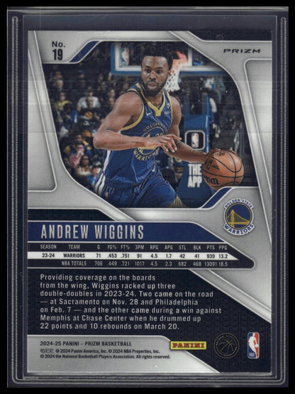 2024-25 Panini Prizm #19 Andrew Wiggins Prizms Silver