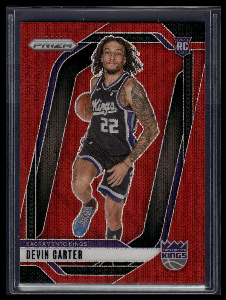 2024-25 Panini Prizm #231 Devin Carter Prizms Ruby Wave