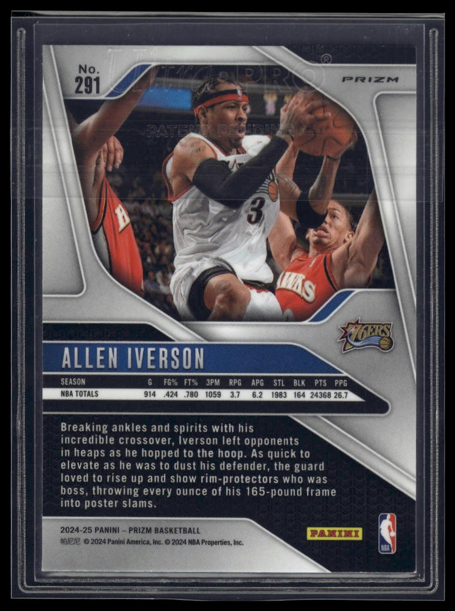 2024-25 Panini Prizm #291 Allen Iverson Prizms Silver