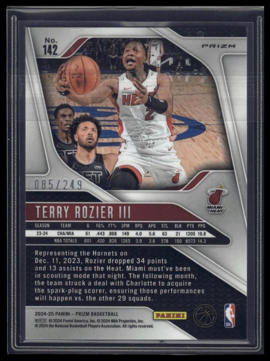 2024-25 Panini Prizm #142 Terry Rozier III Prizms Skewed #/249