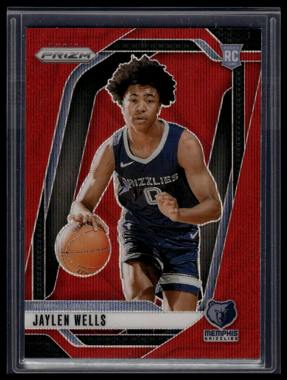 2024-25 Panini Prizm #239 Jaylen Wells Prizms Ruby Wave