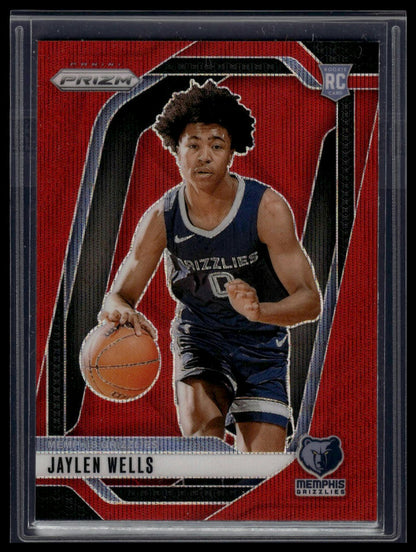 2024-25 Panini Prizm #239 Jaylen Wells Prizms Ruby Wave