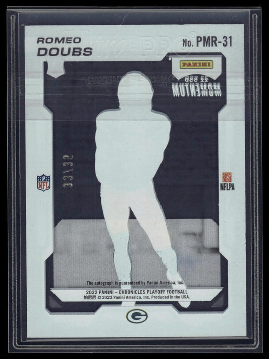 2022 Panini Chronicles Romeo Doubs Playoff Momentum Rookies Auto Blue /35