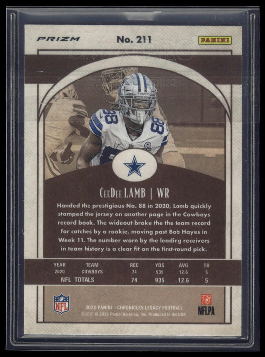 2020 Panini Chronicles #211 CeeDee Lamb Legacy Update Rookies