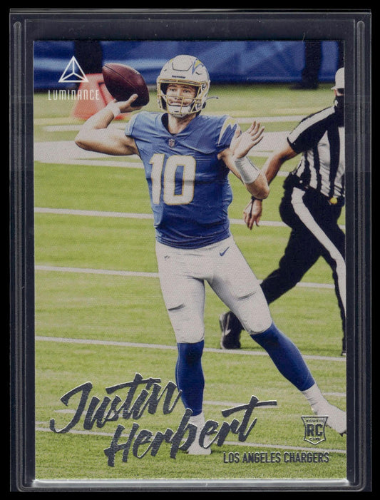 2020 Panini Chronicles #203 Justin Herbert Luminance Update Rookies Bronze