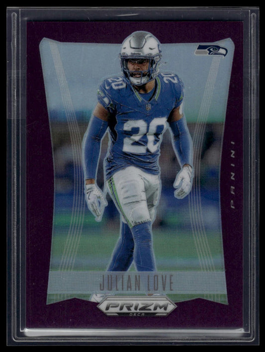 2024 Panini Prizm Deca #270 Julian Love Purple Prizms #/99