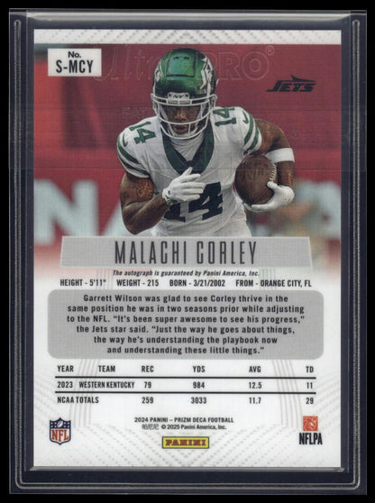 2024 Panini Prizm Deca #S-MCY Malachi Corley Signatures