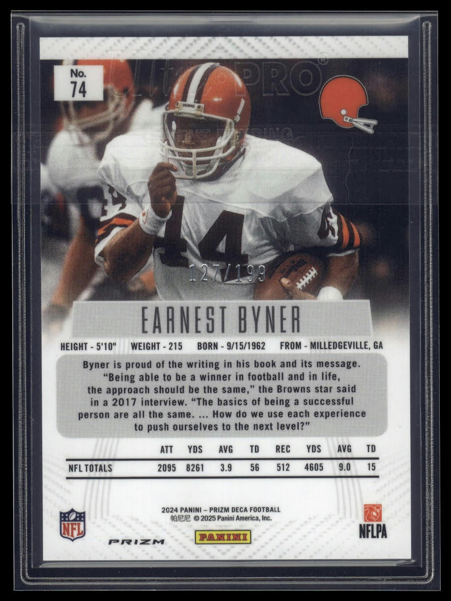 2024 Panini Prizm Deca #74 Earnest Byner Red Prizms #/199