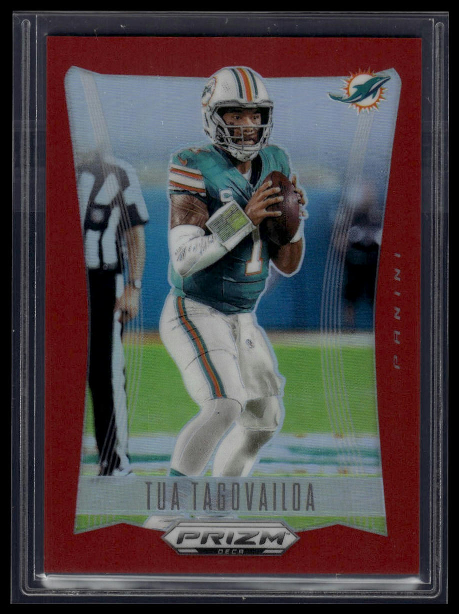 2024 Panini Prizm Deca #196 Tua Tagovailoa Red Prizms #/199