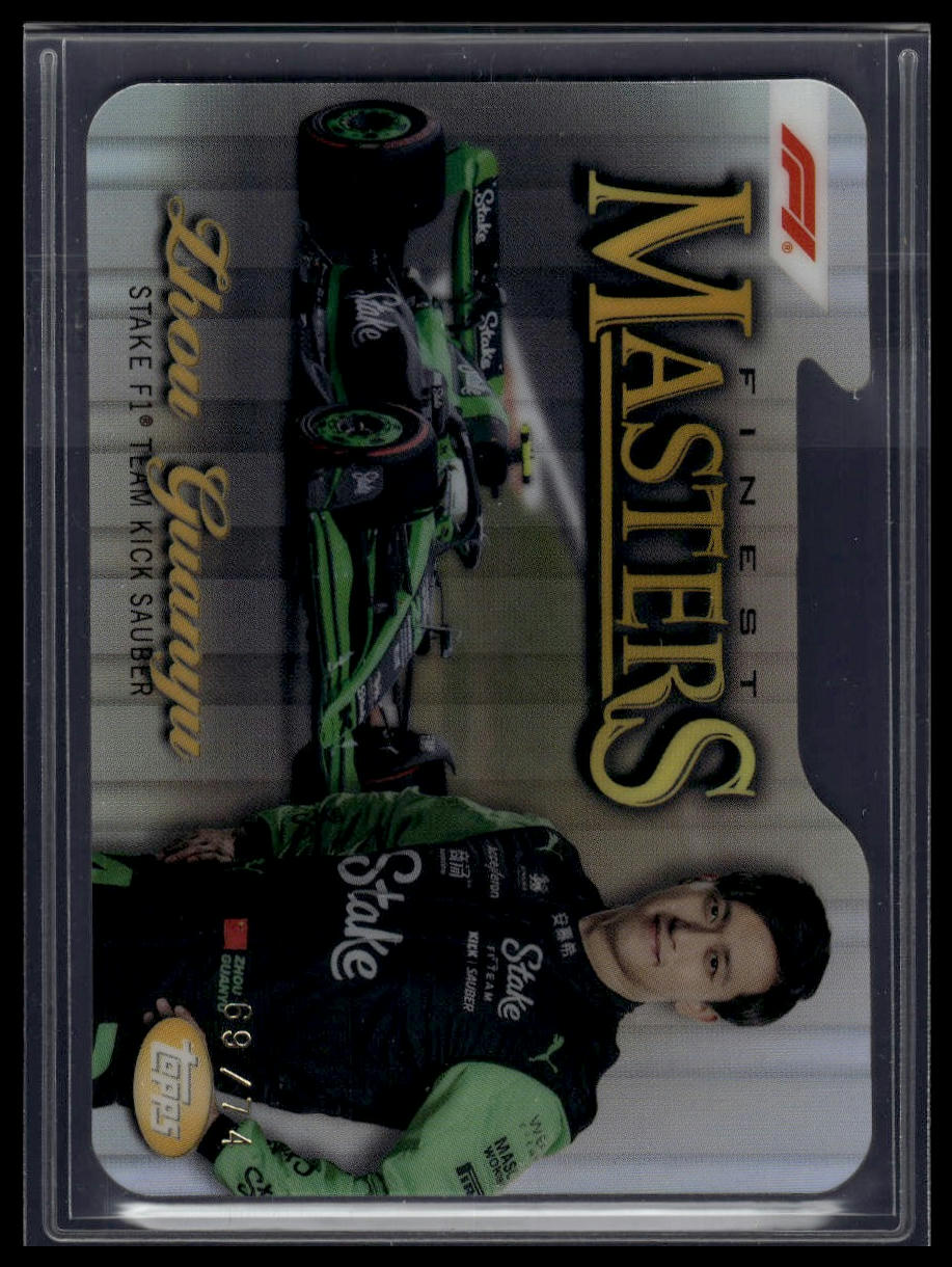 2024 Topps Finest Formula 1 #FIN-7 Zhou Guanyu Finishers Refractors Die Cut #/74