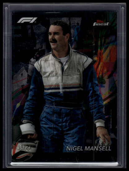 2024 Topps Finest Formula 1 #85 Nigel Mansell Black Refractors #/25