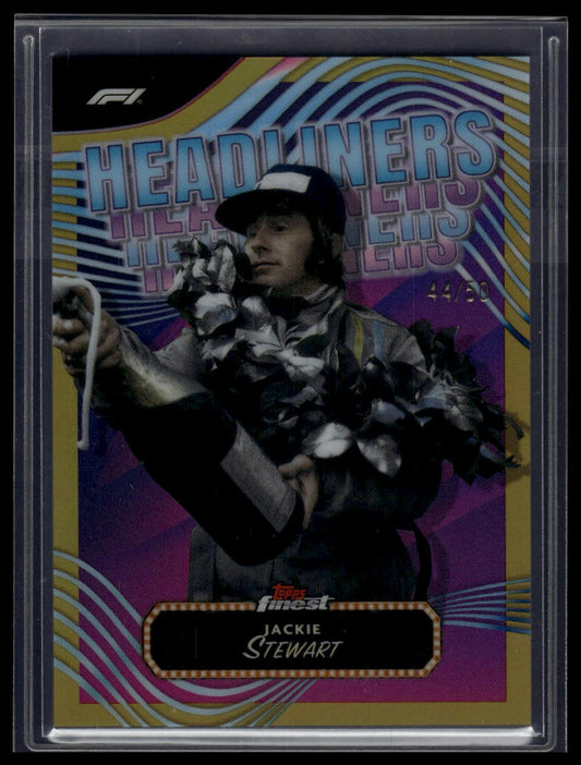 2024 Topps Finest Formula 1 #HL-9 Jackie Stewart Headliners Gold Refractor #/50