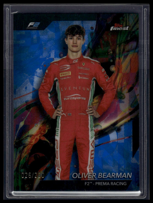 2024 Topps Finest Formula 1 #21 Oliver Bearman Blue Refractors #/200