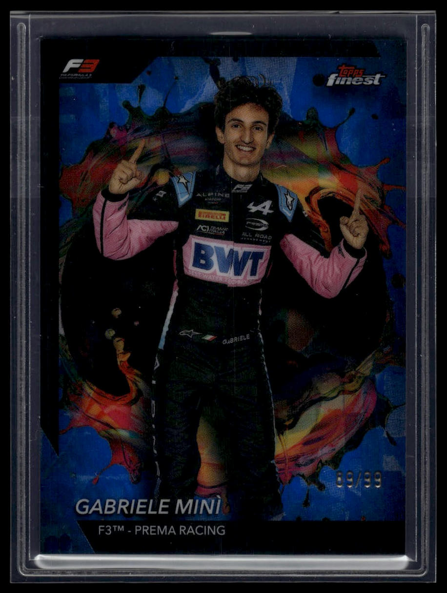 2024 Topps Finest Formula 1 #244 Gabriele Minì Blue Refractors #/99