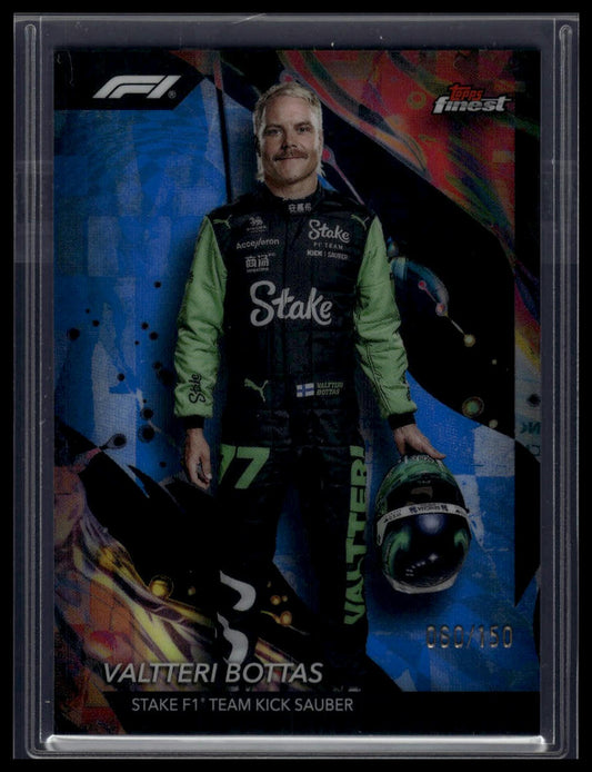 2024 Topps Finest Formula 1 #113 Valtteri Bottas Blue Refractors #/150