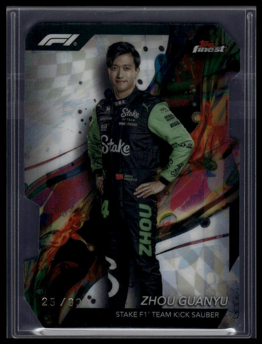 2024 Topps Finest Formula 1 #14 Zhou Guanyu Refractors Die Cut #/99