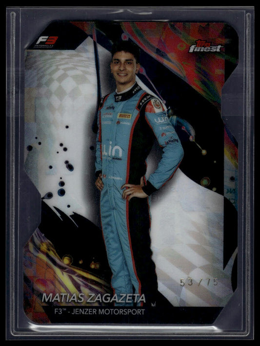 2024 Topps Finest Formula 1 #160 Matias Zagazeta Refractors Die Cut #/75