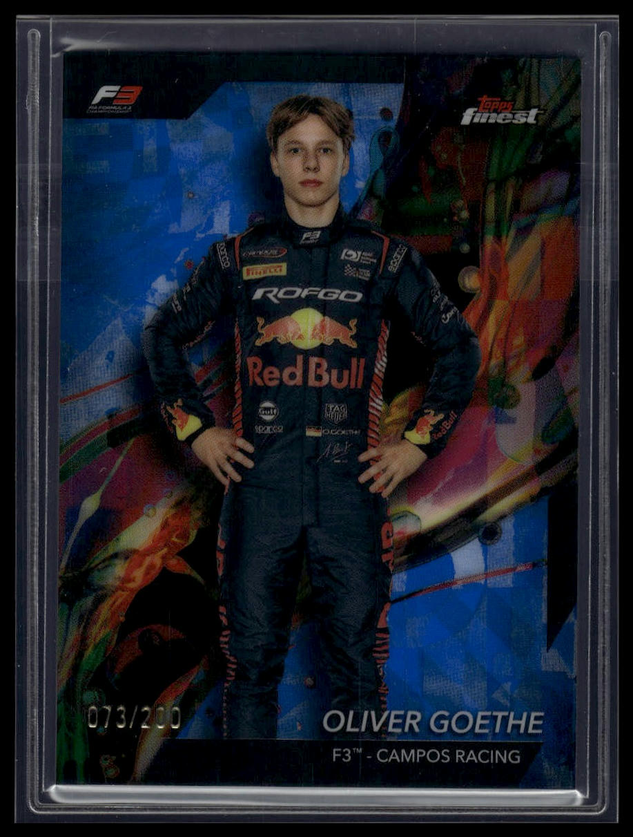 2024 Topps Finest Formula 1 #52 Oliver Goethe Blue Refractors #/200