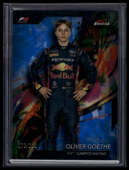 2024 Topps Finest Formula 1 #52 Oliver Goethe Blue Refractors #/200
