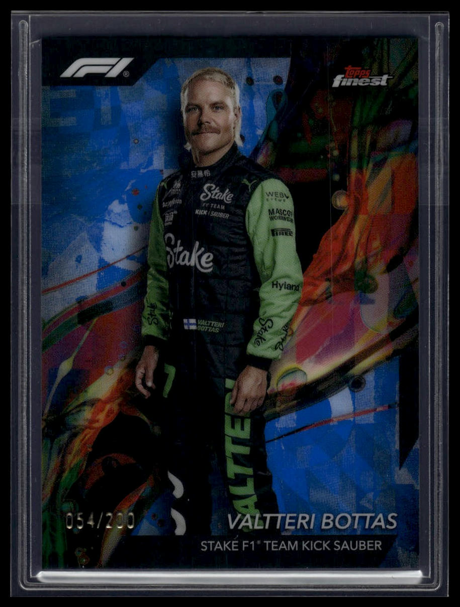 2024 Topps Finest Formula 1 #13 Valtteri Bottas Blue Refractors #/200
