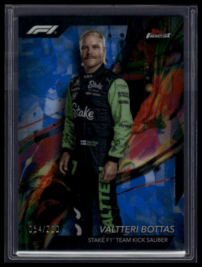 2024 Topps Finest Formula 1 #13 Valtteri Bottas Blue Refractors #/200