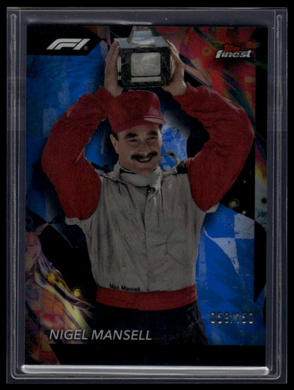 2024 Topps Finest Formula 1 #200 Nigel Mansell Blue Refractors #/150