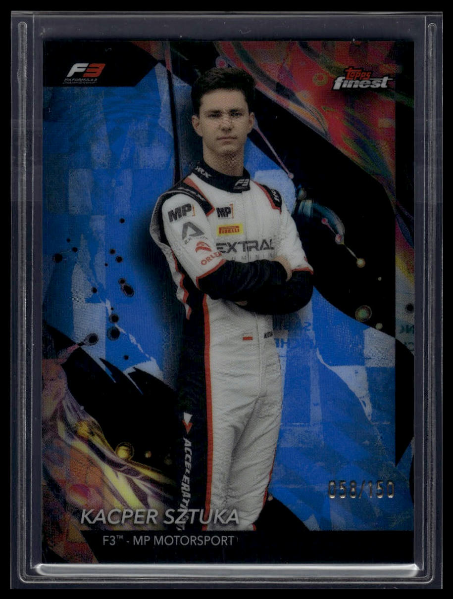 2024 Topps Finest Formula 1 #150 Kacper Sztuka Blue Refractors #/150