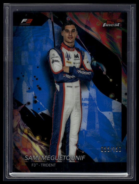 2024 Topps Finest Formula 1 #147 Sami Meguetounif Blue Refractors #/150