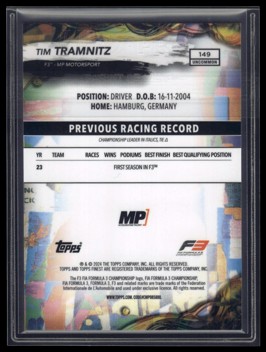 2024 Topps Finest Formula 1 #142 Josep María Martí Blue Refractors #/150