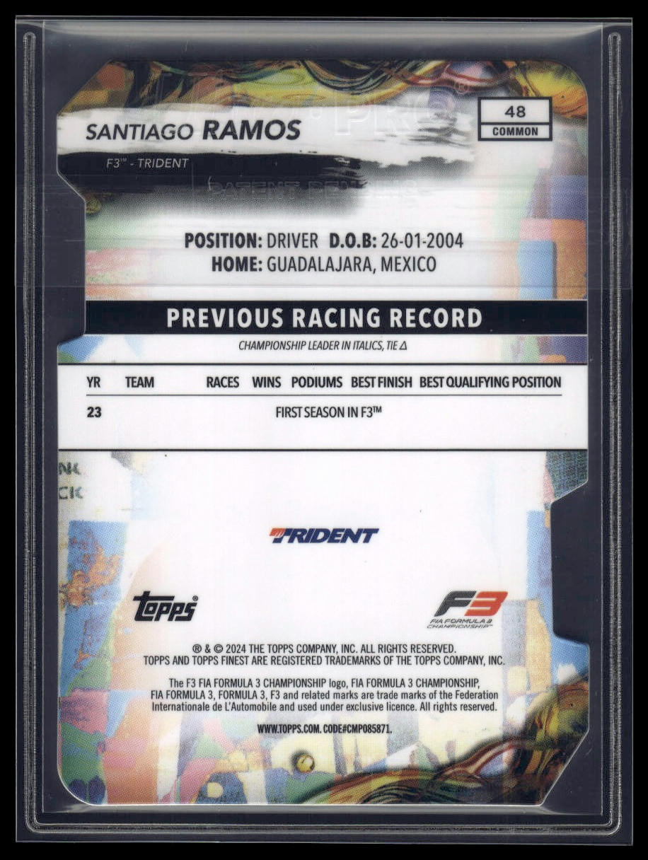 2024 Topps Finest Formula 1 #47 Sami Meguetounif Refractors Die Cut #/99