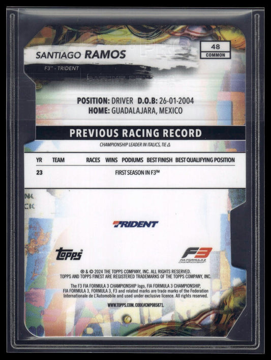2024 Topps Finest Formula 1 #47 Sami Meguetounif Refractors Die Cut #/99