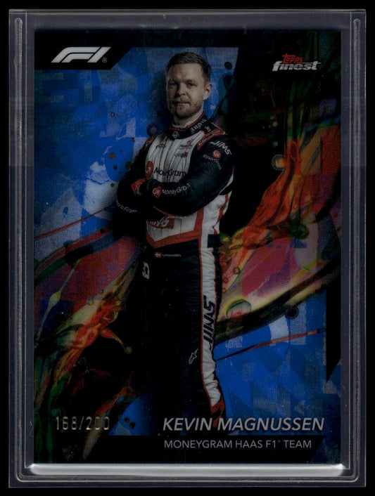 2024 Topps Finest Formula 1 #16 Kevin Magnussen Blue Refractors #/200